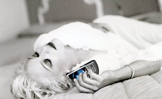Madonna en haar Blackberry